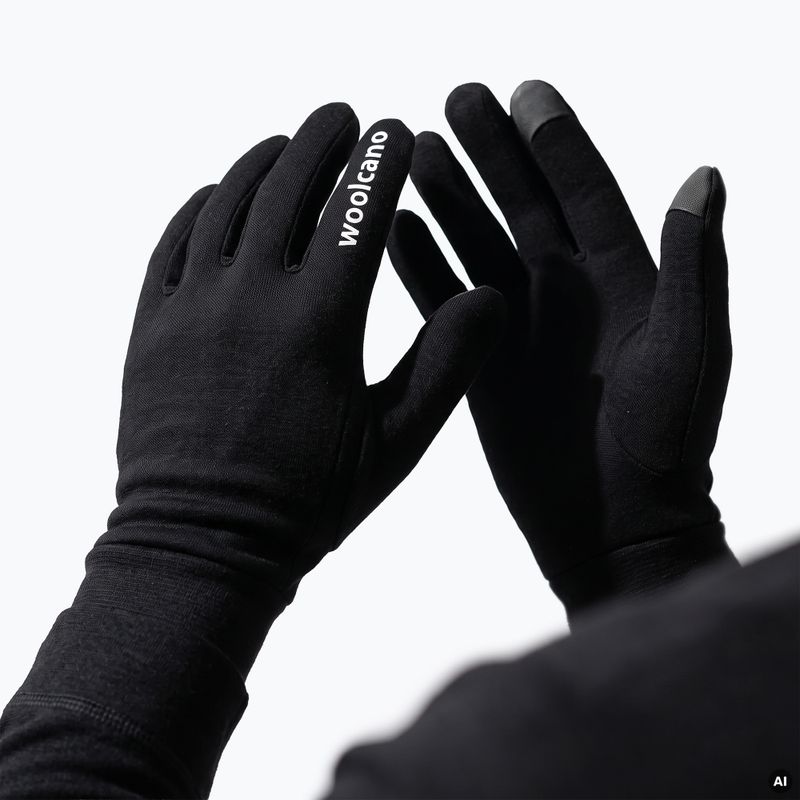 Gloves Woolcano GLV1106 Czarny 2