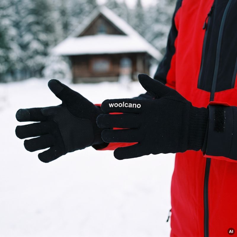 Gloves Woolcano GLV1106 Czarny 9