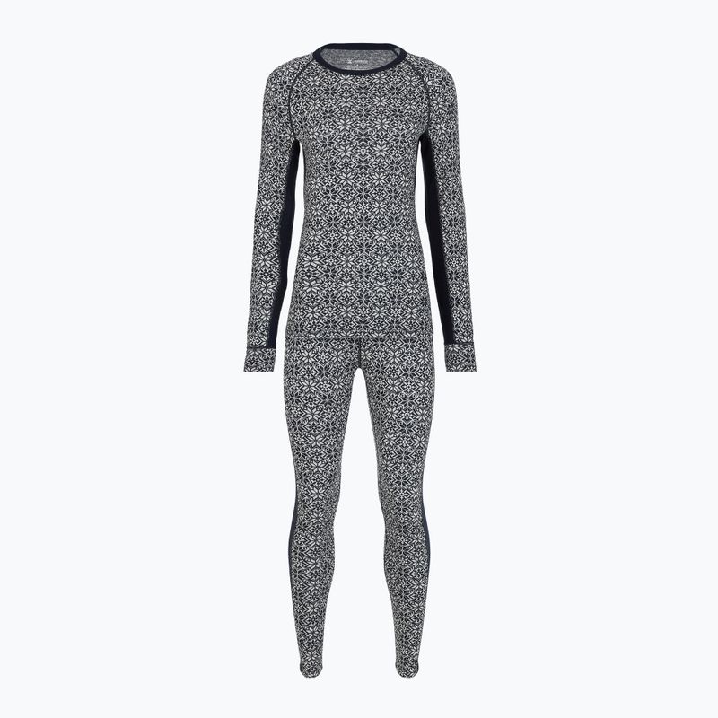Women's thermal underwear set Woolcano SET1109 Granatowy 3