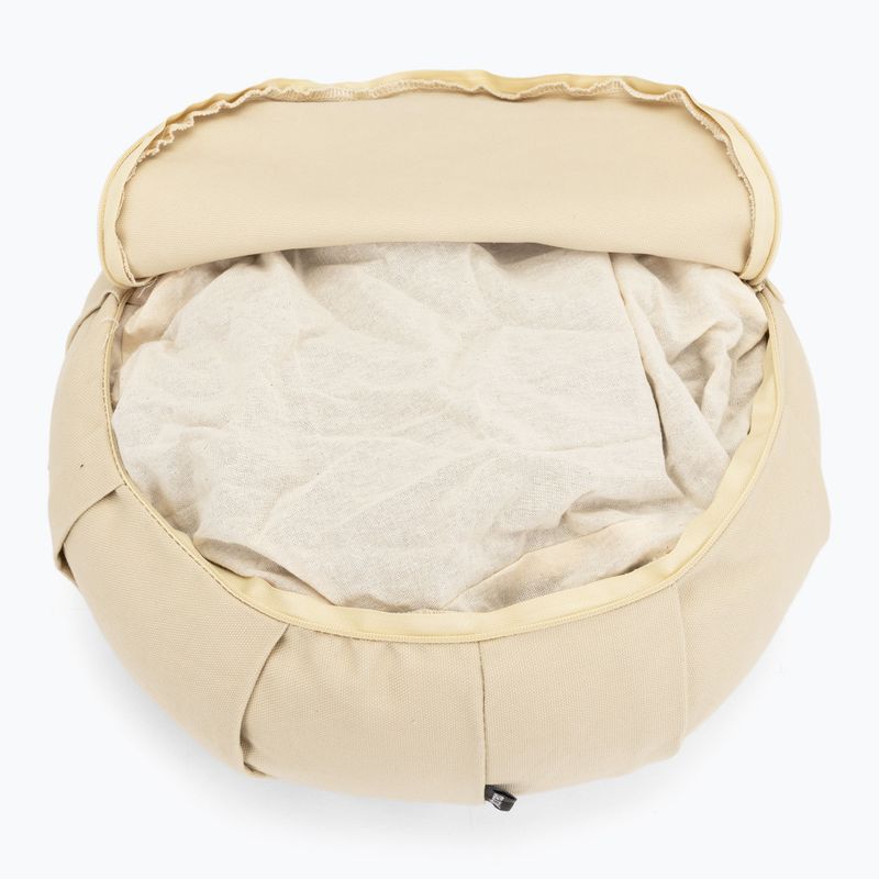 Meditation cushion with buckwheat hulls XTREXO zafu Contempla beige 6