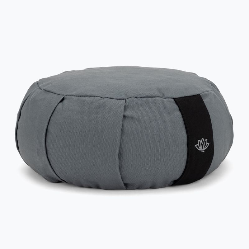 Meditation cushion with buckwheat hulls XTREXO zafu Contempla grey