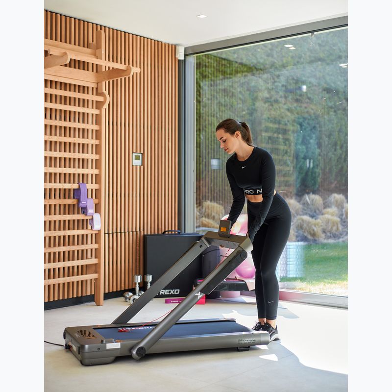 TREXO TXO-W225 silver electric treadmill 11