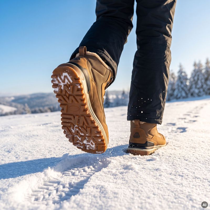 Men's snow boots KADVA TANRIS MID WP Brown 8