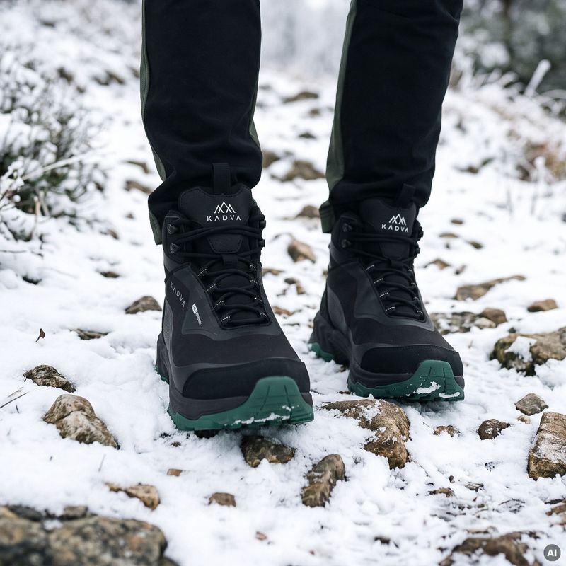 Men's snow boots KADVA ROCKY MID WP SOFTSHELL black 10