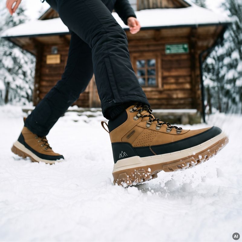 Men's snow boots KADVA CANTYO MID WP Brown/Black 10