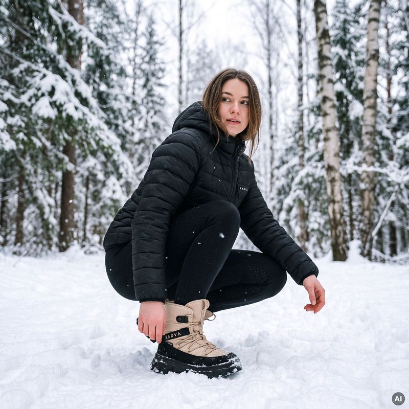 Women's snow boots KADVA BIGRA HG WP WMNS Beige/Black 11