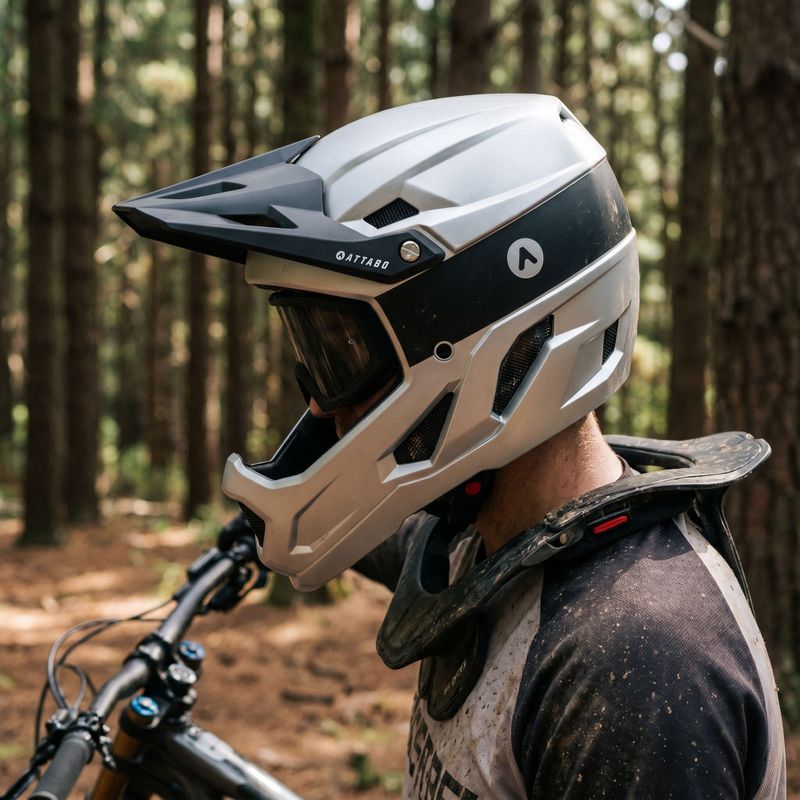 Bike helmet ATTABO State 1.0 full face silver 10