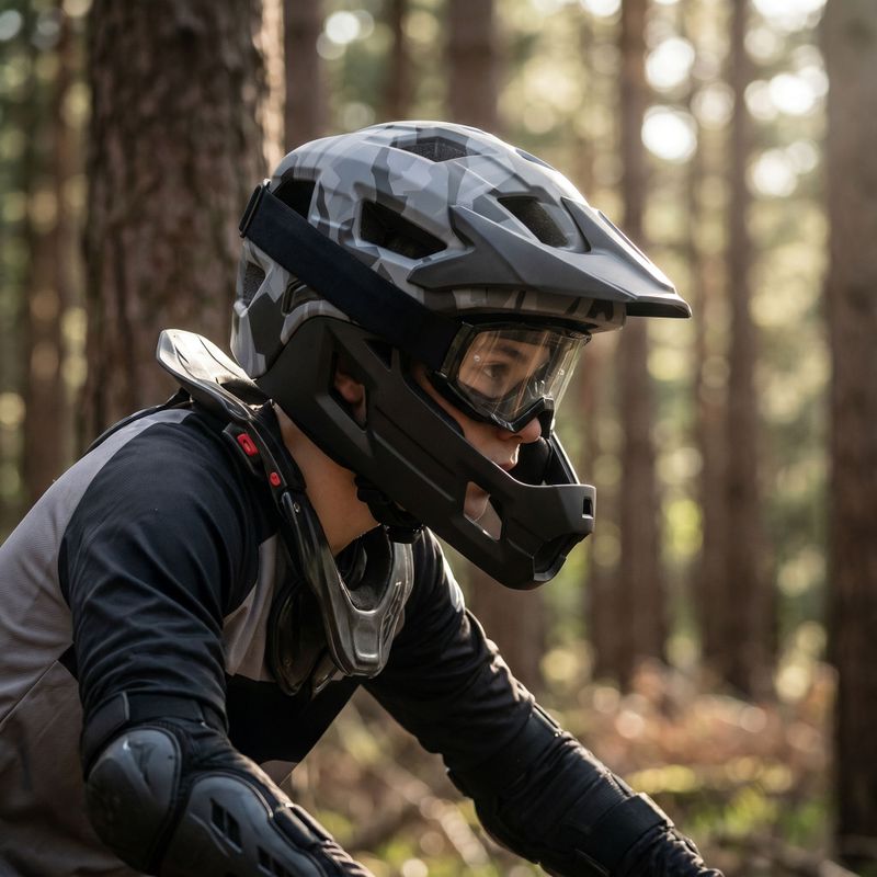 Children's bike helmet ATTABO Predator full face gray 9