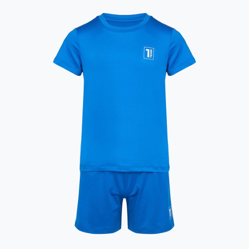 Children's football kit OneTeam Precision Set shirt and shorts blue 6