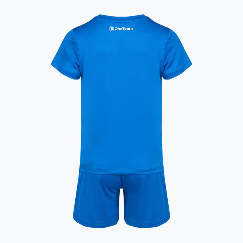 Children's football kit OneTeam Precision Set shirt and shorts blue 7