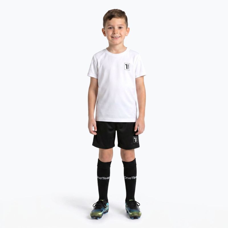 Children's football kit OneTeam Precision Set shirt and shorts white