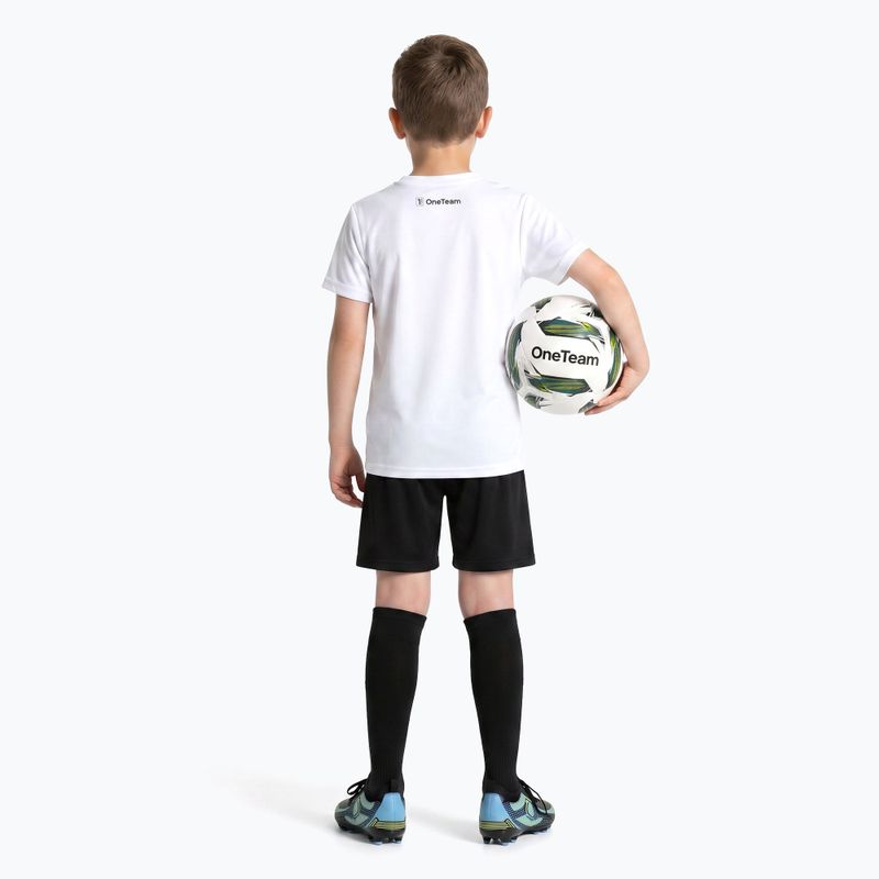 Children's football kit OneTeam Precision Set shirt and shorts white 3