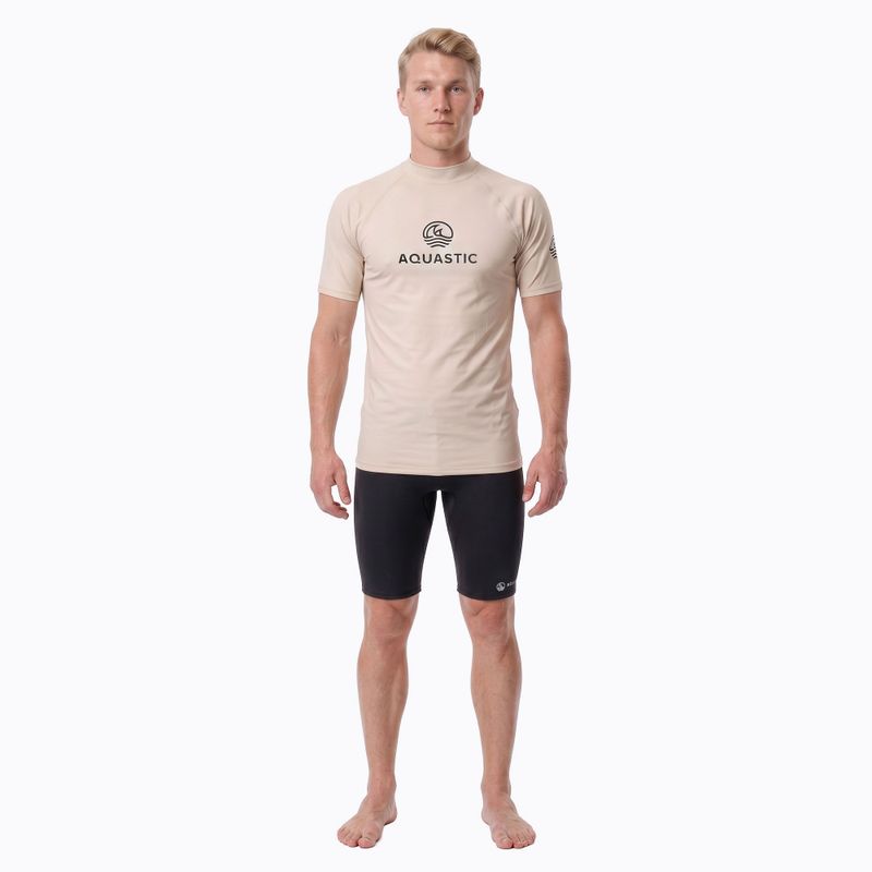 Men's T-shirt AQUASTIC Rimos UV 50+ UPF beige 4
