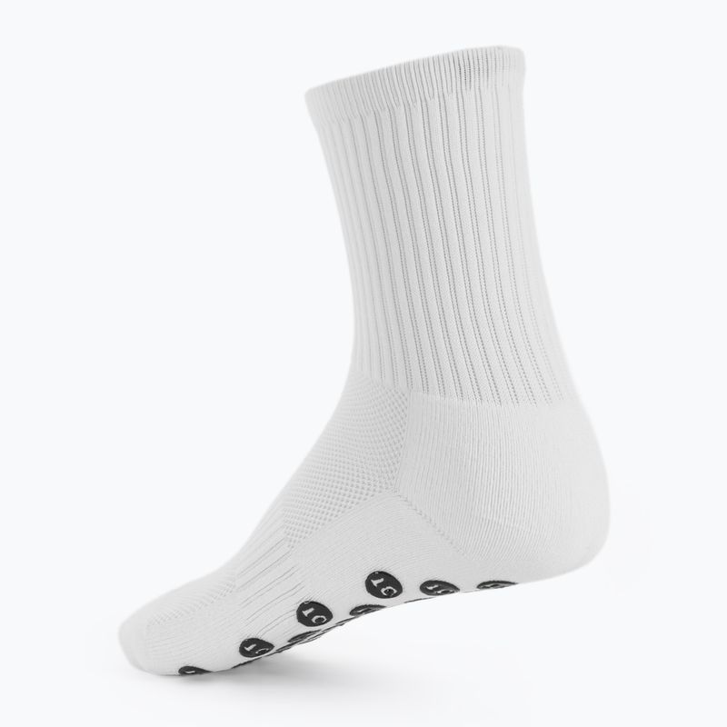 Children's football socks OneTeam Precision Grip non-slip 2-pack white 2