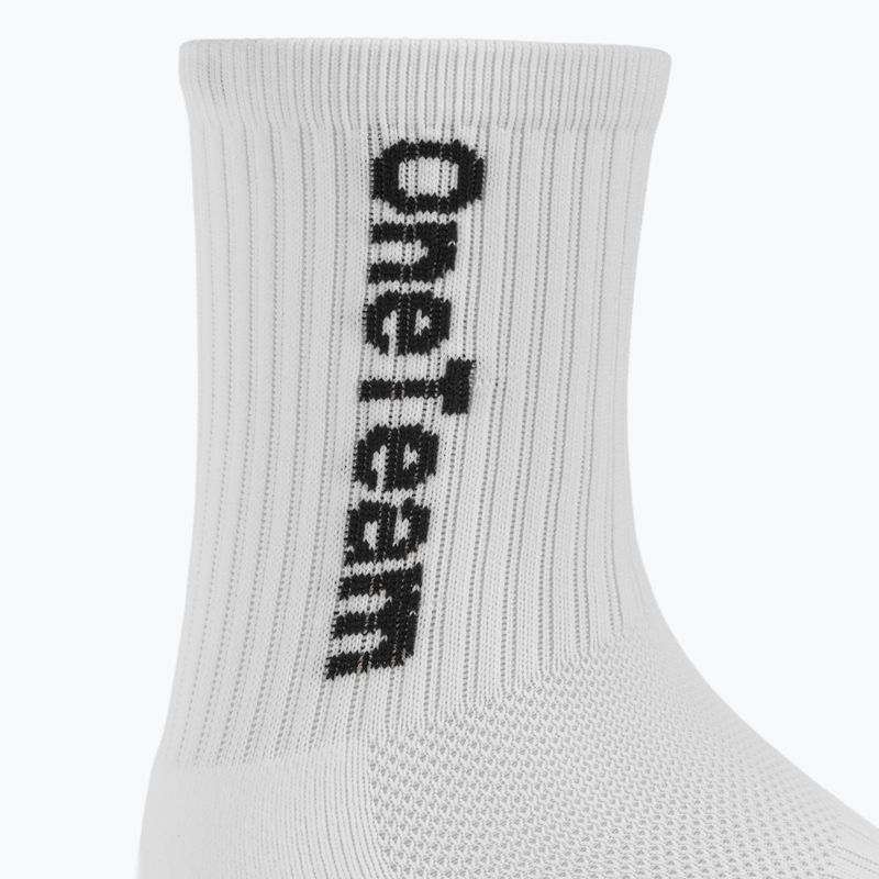Children's football socks OneTeam Precision Grip non-slip 2-pack white 3