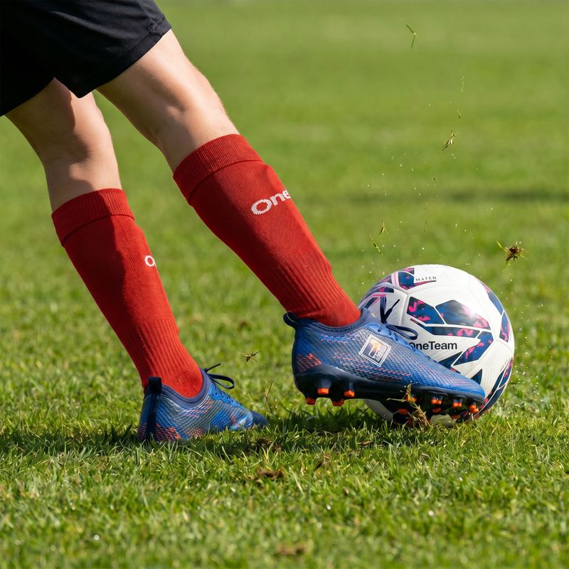 Children's football socks OneTeam Precision football socks set 2-pack red 7