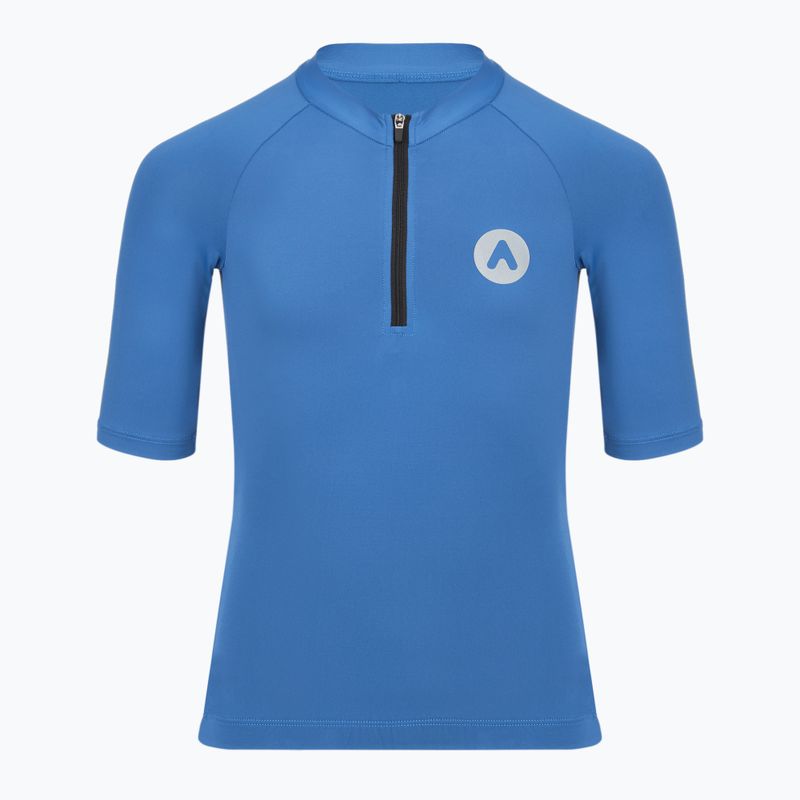 Children's cycling jersey ATTABO TEVRA JR short zip blue 8