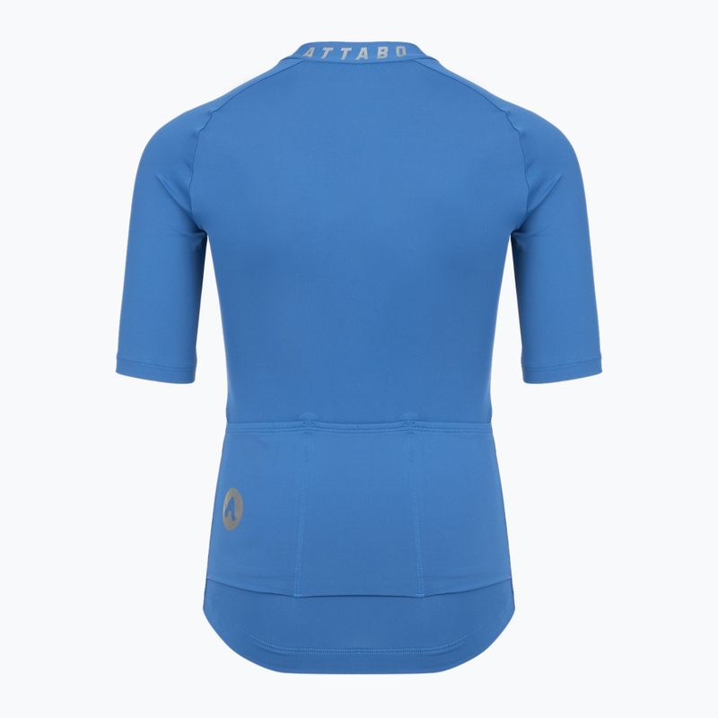 Children's cycling jersey ATTABO TEVRA JR short zip blue 9