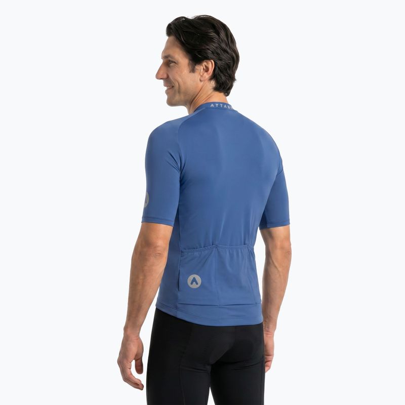 Men's cycling jersey ATTABO TEVRA short zip navy blue 2