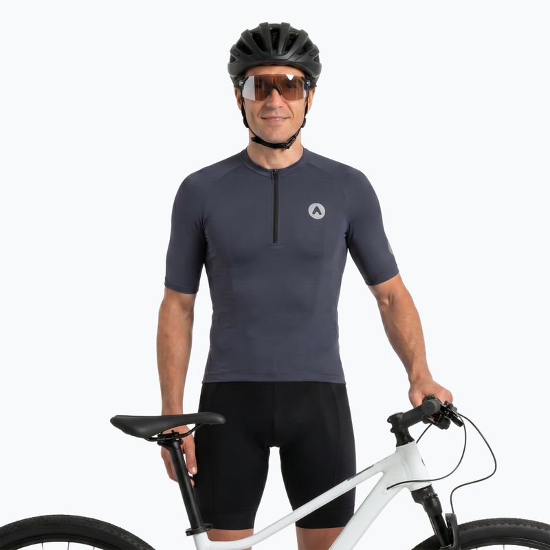 Men's cycling jersey ATTABO TEVRA short zip black 5