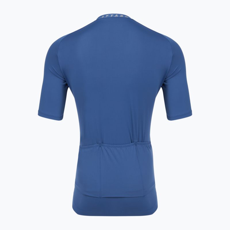 Men's cycling jersey ATTABO TEVRA short zip navy blue 9