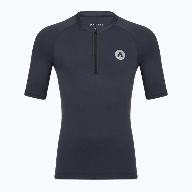 Men's cycling jersey ATTABO TEVRA short zip black 8