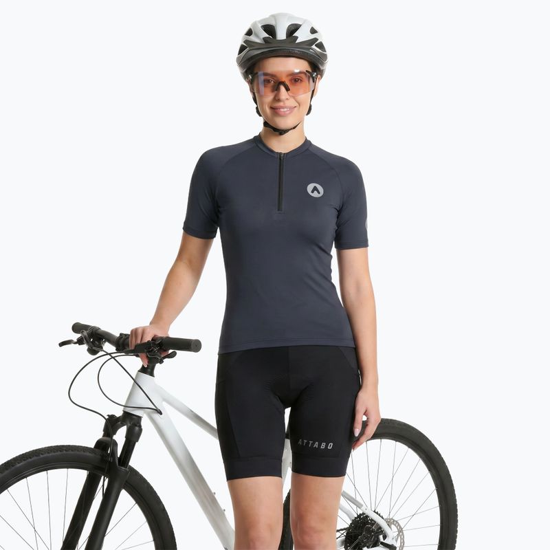 Women's cycling jersey ATTABO TEVRA short zip black 5
