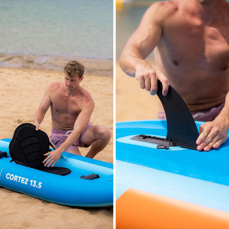 AQUASTIC Cortez 13'5" 410 cm blue 2-person inflatable kayak 20