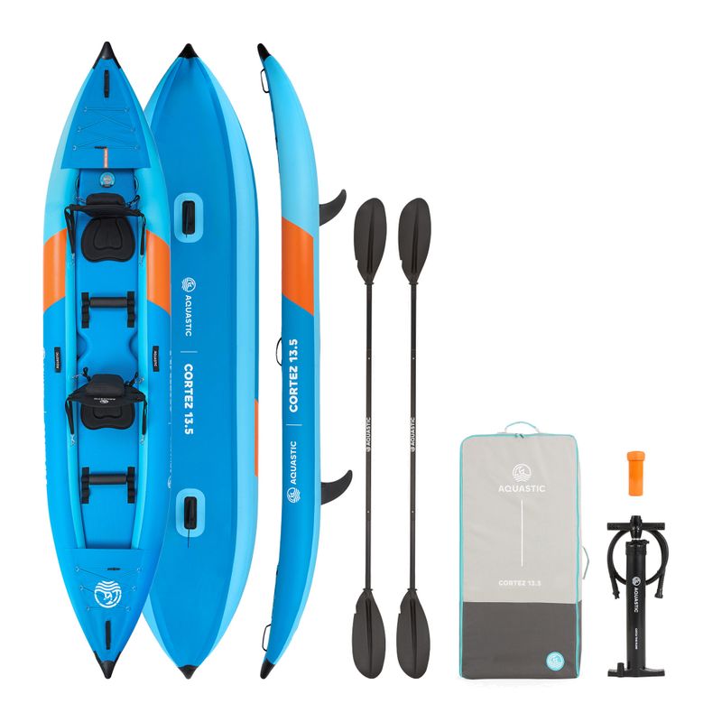 AQUASTIC Cortez 13'5" 410 cm blue 2-person inflatable kayak 18