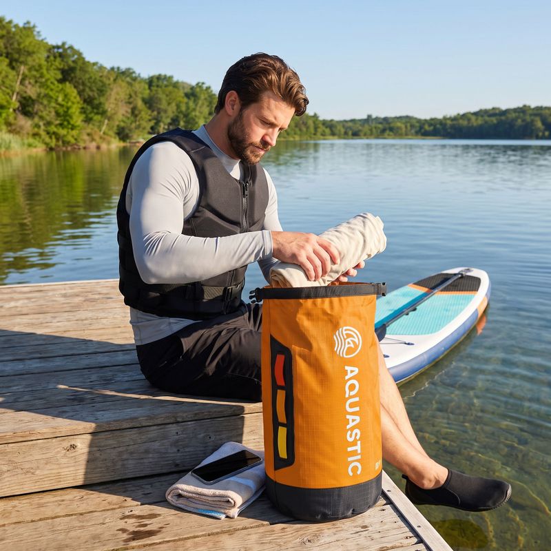 Water resistant bag AQUASTIC Dry Bag 13 l Nylon/TPU orange 4