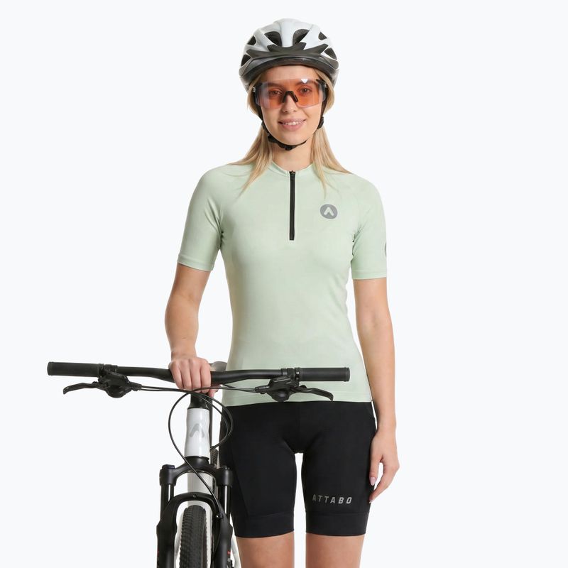 Women's cycling jersey ATTABO TEVRA short zip mint 5