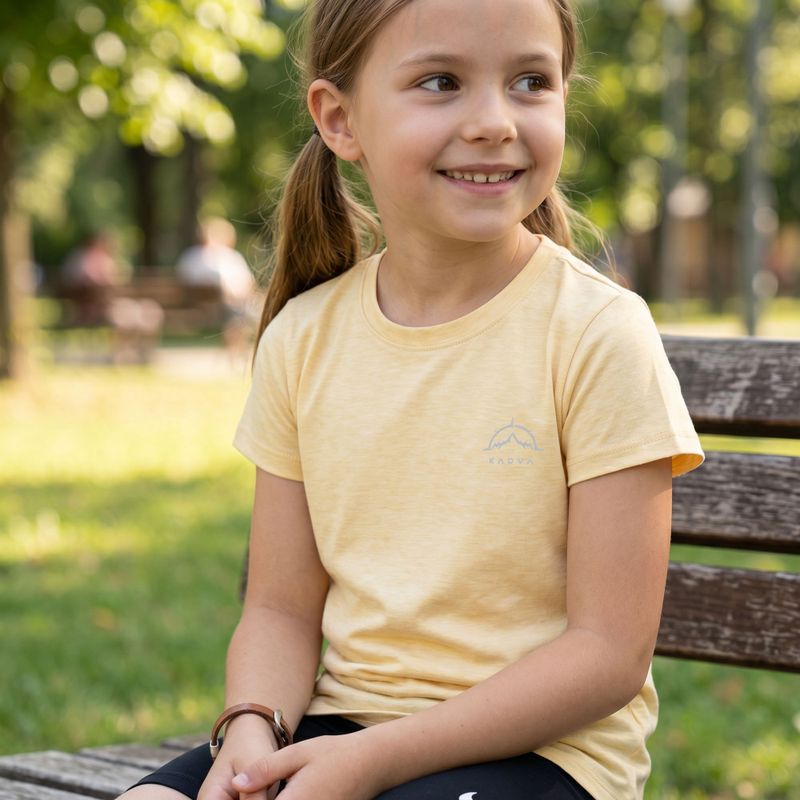 Children's trekking T-shirt KADVA Merivra merino peach 5
