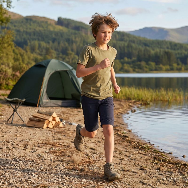 Children's trekking trousers KADVA BaseMove 2in1 detachable leg navy blue 16