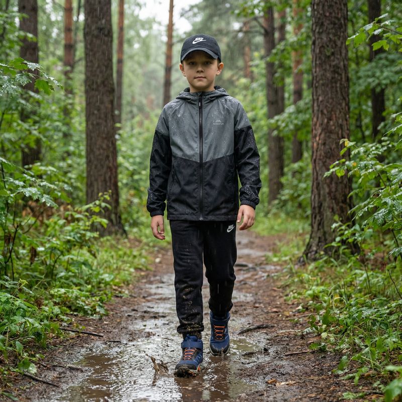 Children's rain jacket KADVA Fory Jrb grey 19