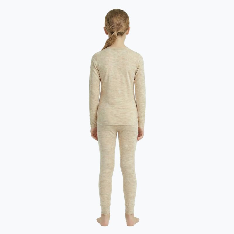Children's thermal underwear set WOOLCANO Merino SET0683 beige 3