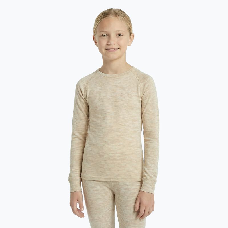 Children's thermal underwear set WOOLCANO Merino SET0683 beige 5