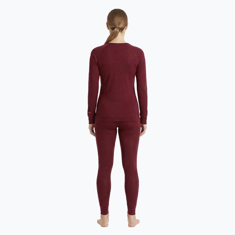 Women's thermal underwear set WOOLCANO Merino SET0543 maroon 3