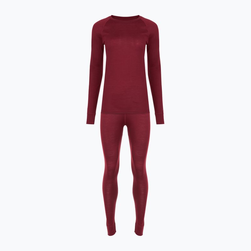Women's thermal underwear set WOOLCANO Merino SET0543 maroon 9