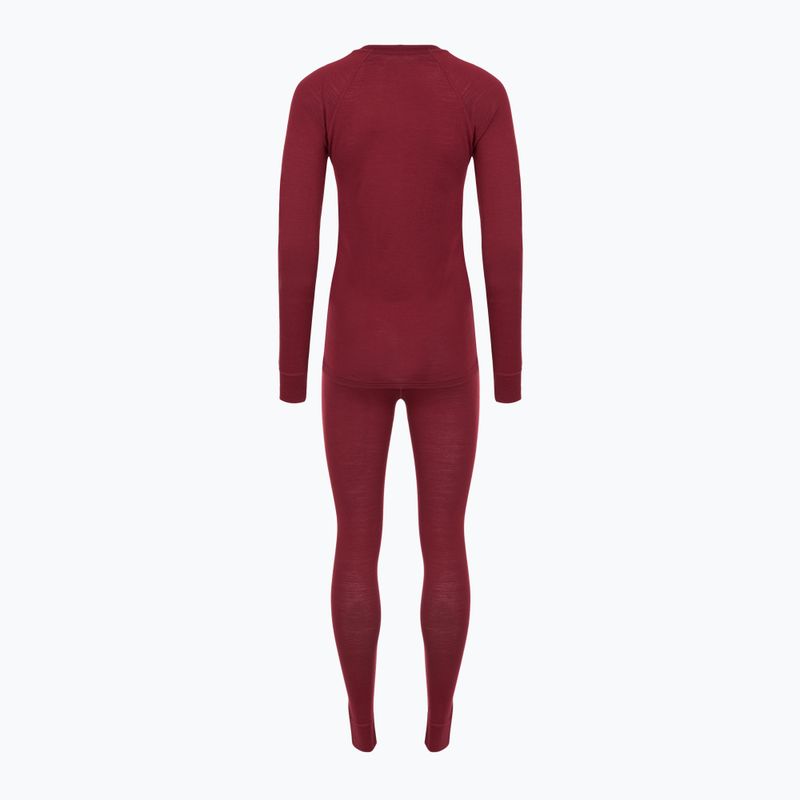 Women's thermal underwear set WOOLCANO Merino SET0543 maroon 10
