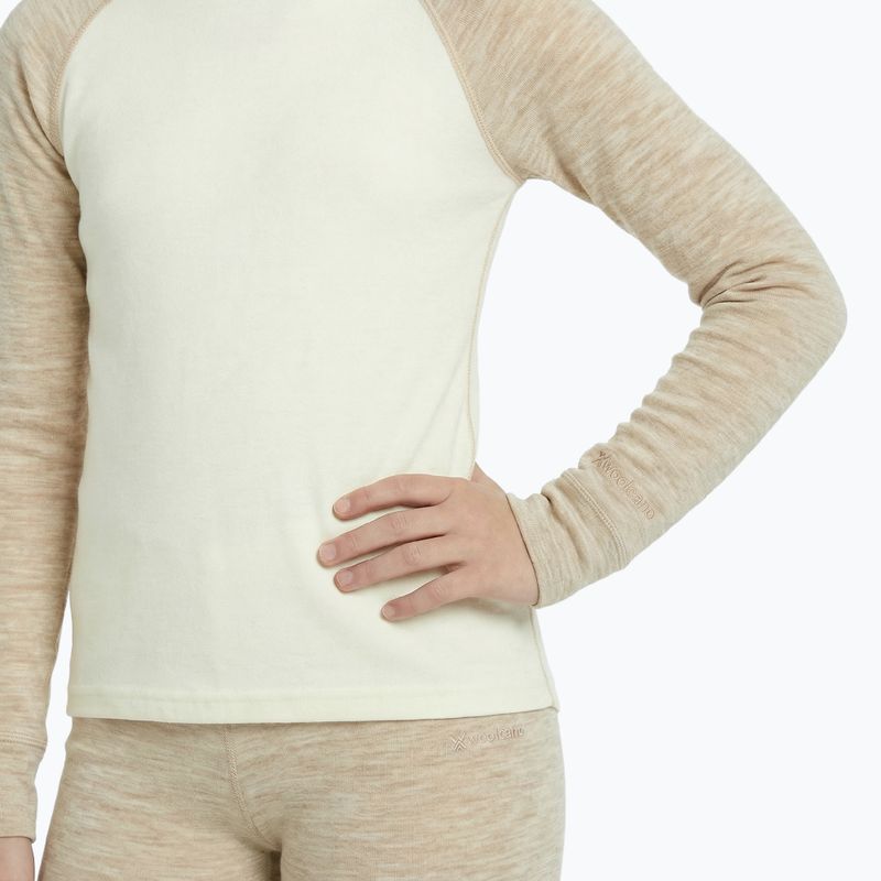 Children's thermal underwear set WOOLCANO Merino SET0982 beige 4