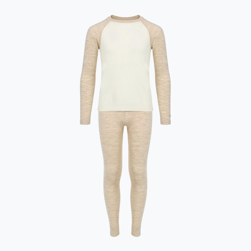 Children's thermal underwear set WOOLCANO Merino SET0982 beige 8