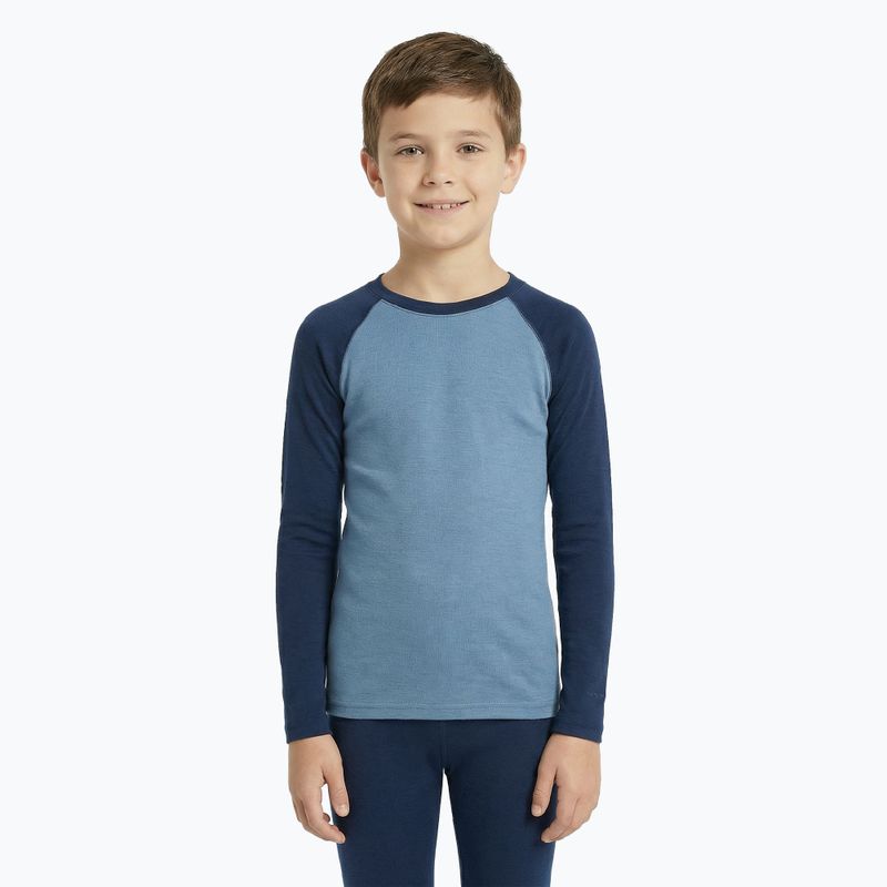 Children's thermal underwear set WOOLCANO Merino SET0982 blue 5