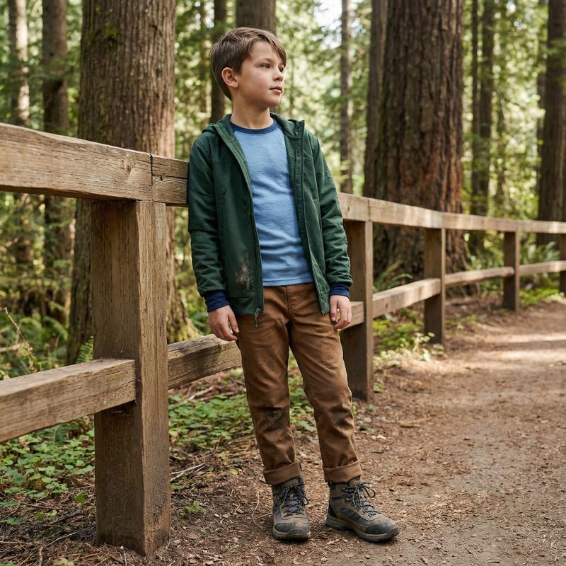 Children's thermal underwear set WOOLCANO Merino SET0982 blue 7