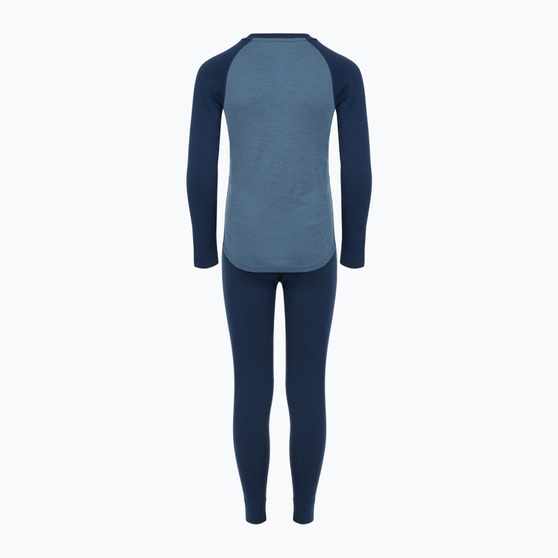 Children's thermal underwear set WOOLCANO Merino SET0982 blue 9