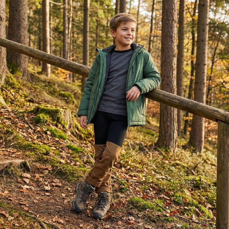 Children's thermal underwear set WOOLCANO Merino SET0982 grey 7