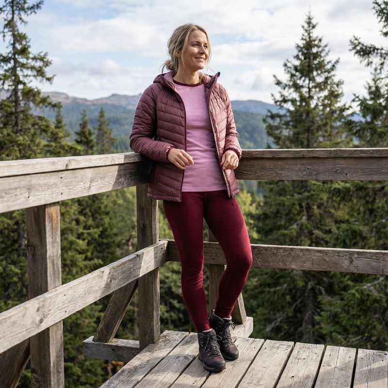 Thermal underwear set WOOLCANO Merino SET0980 purple 8