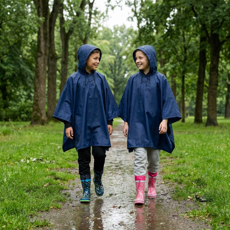 Children's rain poncho KADVA AquaDefend membrane 5000 navy blue 6