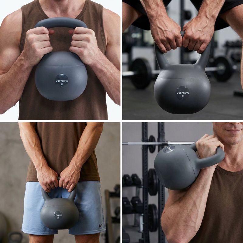 Soft kettlebell XTREXO 4 kg grey 6
