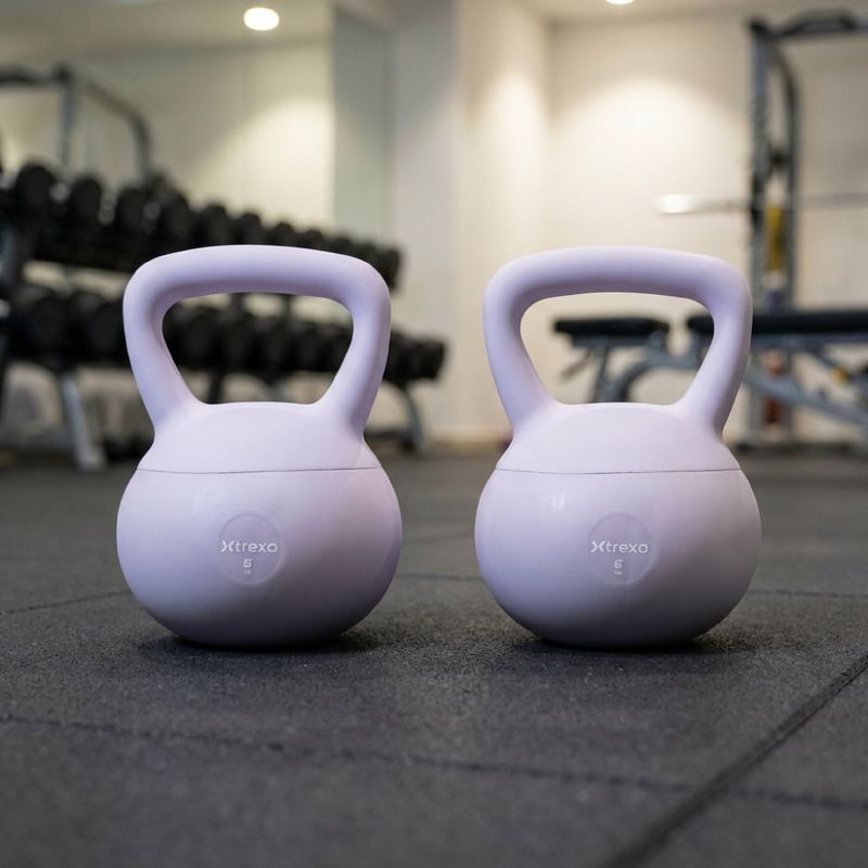 Soft kettlebell XTREXO 6 kg purple 5