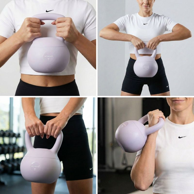 Soft kettlebell XTREXO 10 kg purple 6